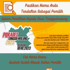 Daftar Pemilih Sementara (DPS) PILKADES Tunggul Wulung tahun 2023