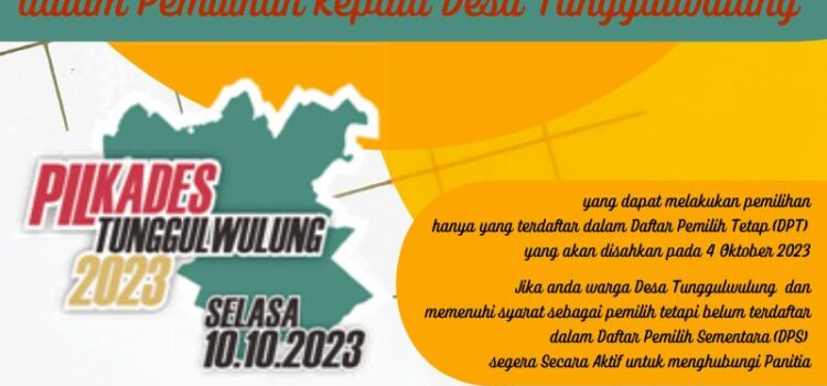 Daftar Pemilih Sementara (DPS) PILKADES Tunggul Wulung tahun 2023