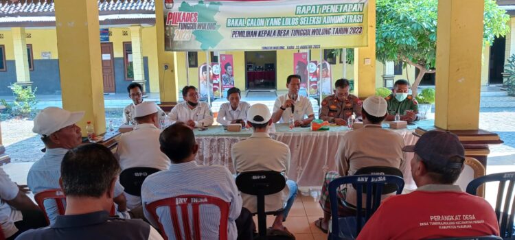 Rapat Pengumuman Pendaftar Bakal Calon Kepala Desa Lulus Seleksi Administrasi
