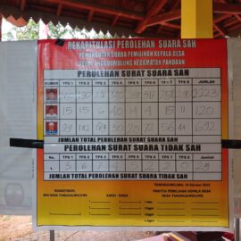Hasil perolehan perhitungan suara PILKADES tunggulwulung